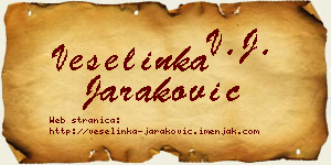 Veselinka Jaraković vizit kartica